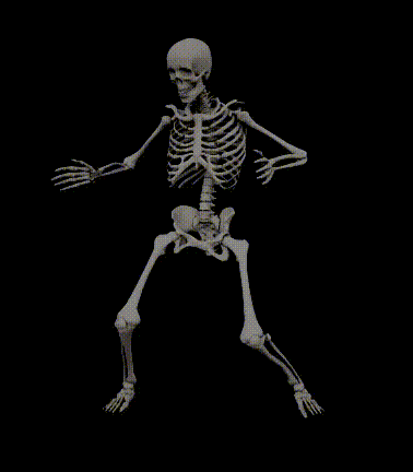 Skeleton dancing, whatever could he be dancing to??